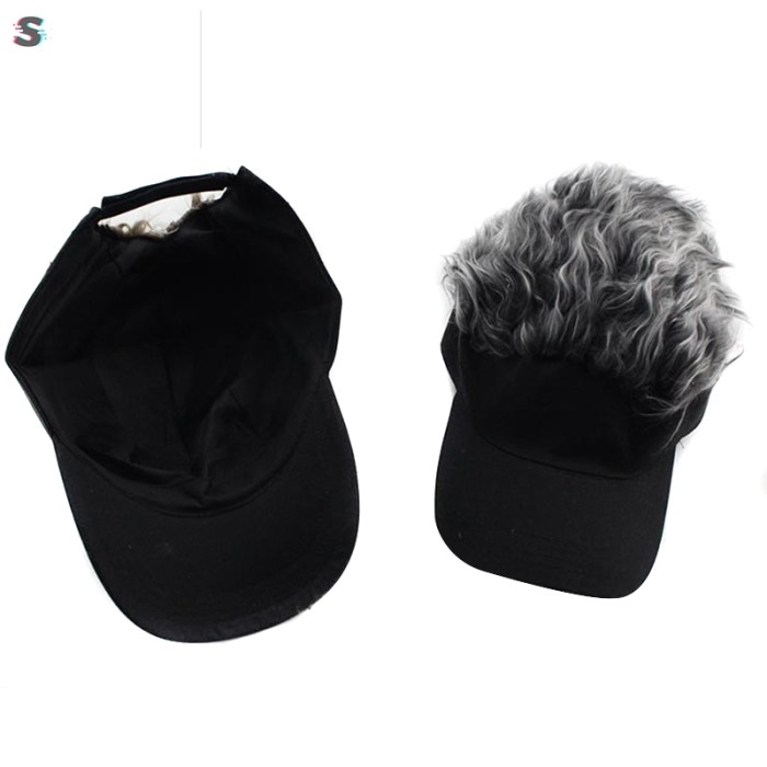 For Women Men Unisex Fake Hair Visor 