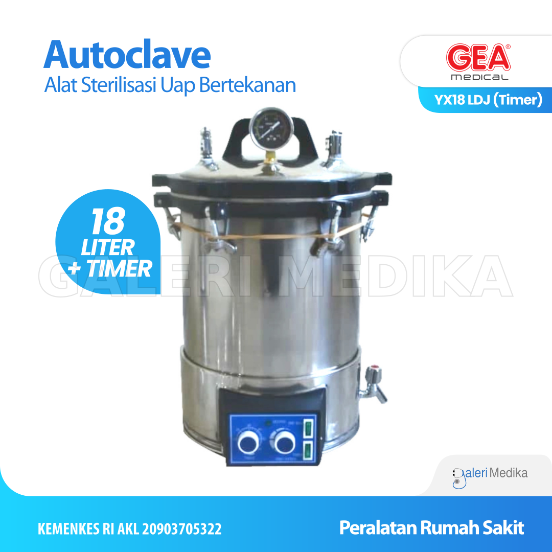GEA Sterilisator YX18 LDJ Autoclave 18 Liter Plus Timer Lazada Indonesia