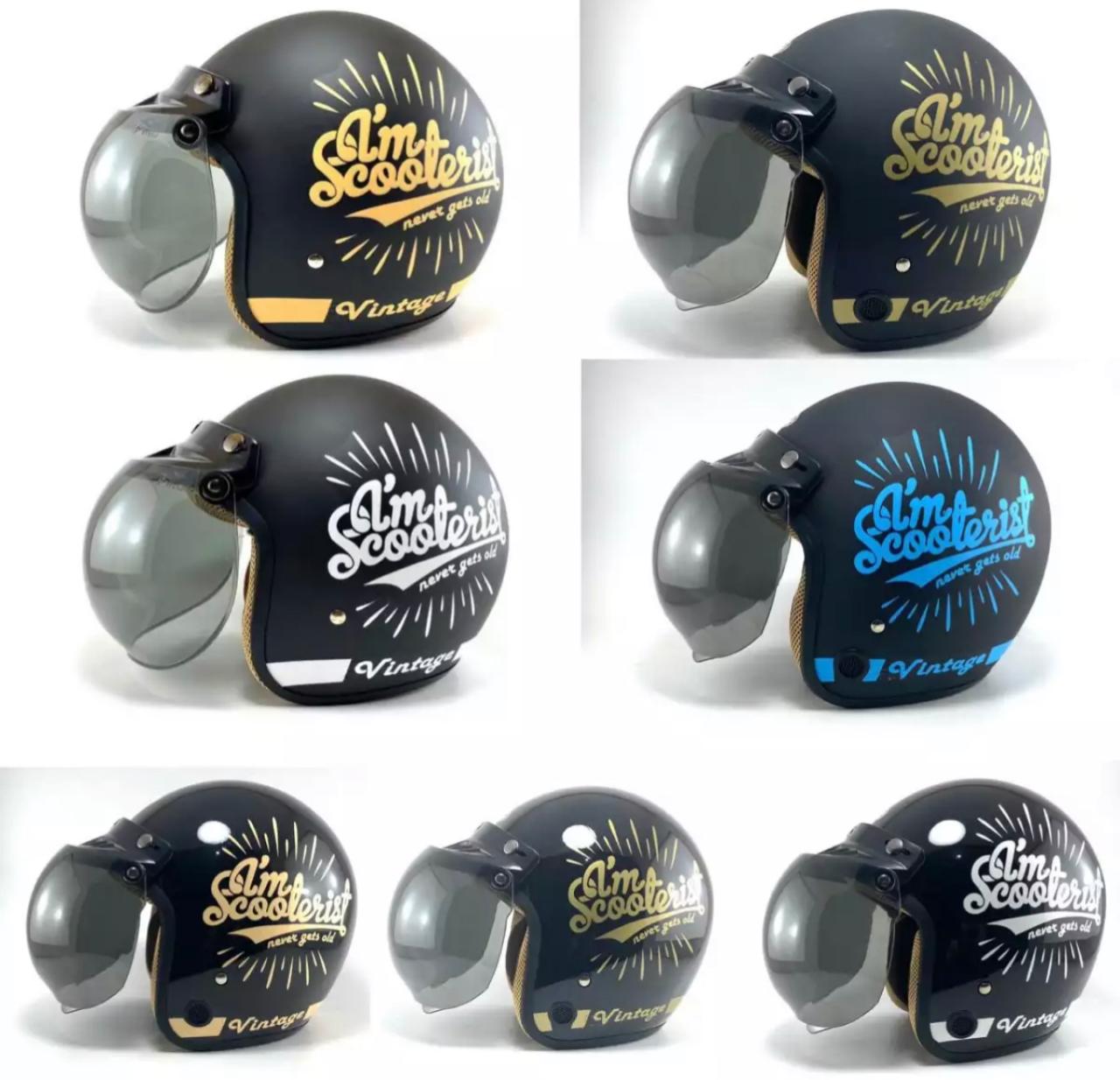 HELM BOGO RETRO DEWASA SNI MOTIF SCOOTERIS | Lazada Indonesia