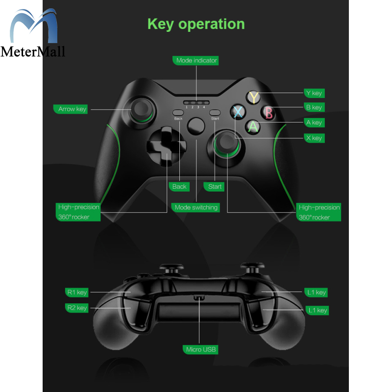 Game Handle Controller Wireless Bluetooth Gamepad Joypad Gaming Joystick for Xbox 360 for Computer PC Gamer