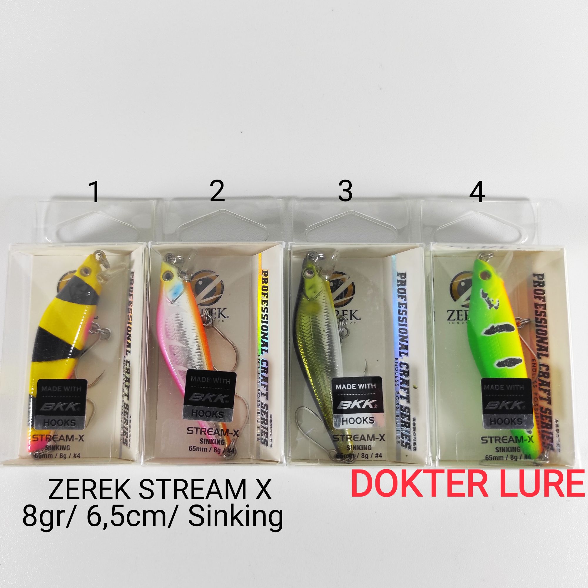 Zerek, Lures, Stream X, Sinking, 65mm, Minnow