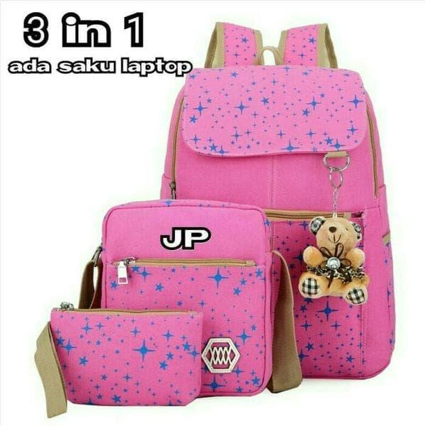 Tas Ransel JP Bintang / Promo Tas Ransel Wanita Murah Kecil Lucu Terbaru Import Korea Batam Untuk Kuliah Miniso Elizabeth