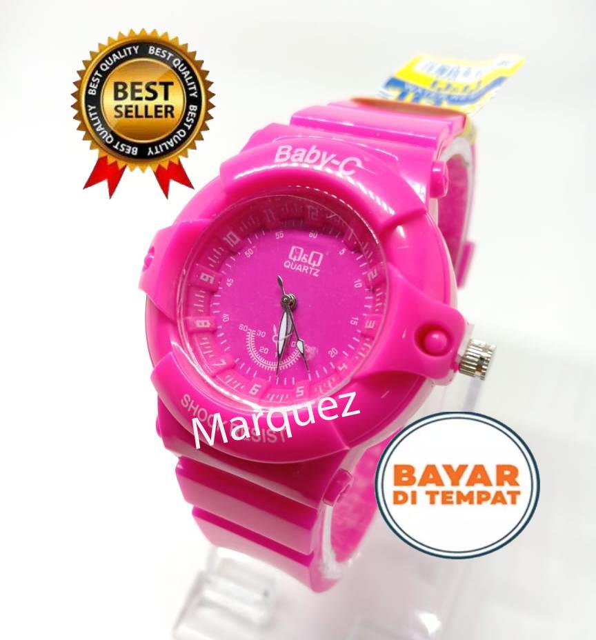 Q&Q - Jam Tangan Fashion Wanita & Pria QQ/QnQ - Bahan Tali Rubber Strap - Analog Limited Edition Model Terbaru