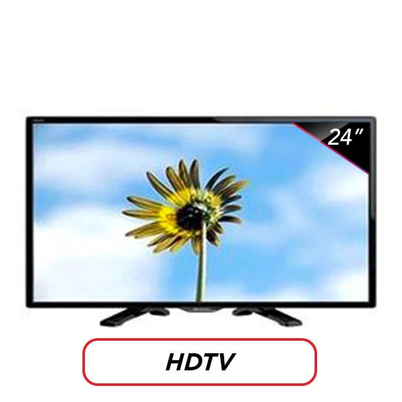Sharp HD LED TV 24 - LC-24LE175I - Hitam USB MOVIE FREE PACK KAYU LUAR KOTA