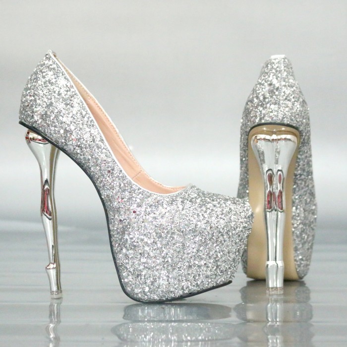 Jual Stiletto Heels Silver Terbaru 