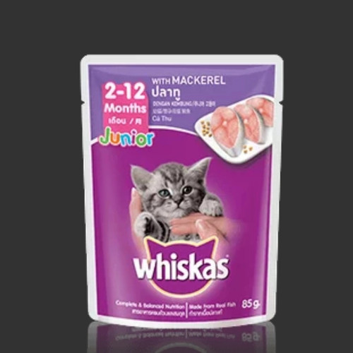 whiskas junior sachet 85 gr kitten tuna mackarel Lazada Indonesia