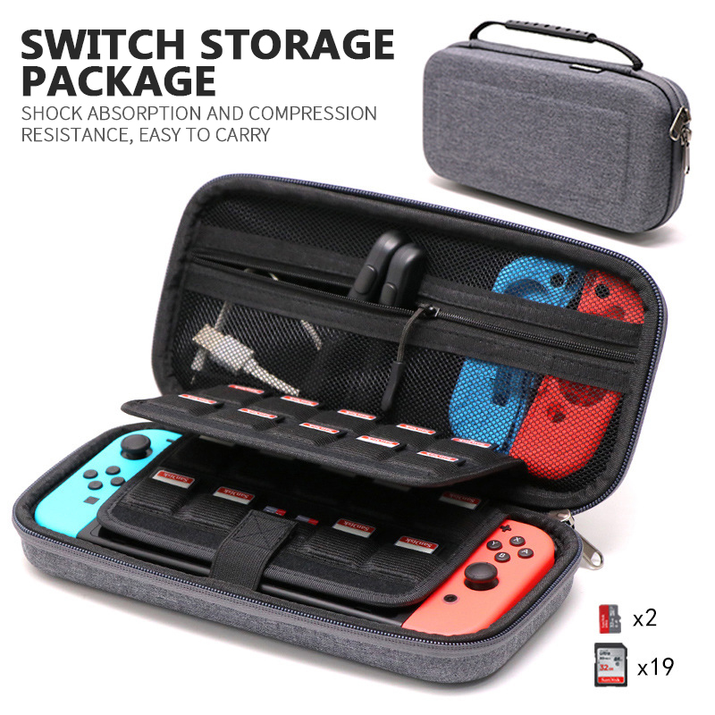 Haron 【 Quality】Storage สำหรับจอยเกม Nintend Switch Nintendos คอนโซลเปลี่ยนมือถือกระเป๋าถือ19การ์ดเกมถุงสำหรับ Nintendoswitch【New Arrival】