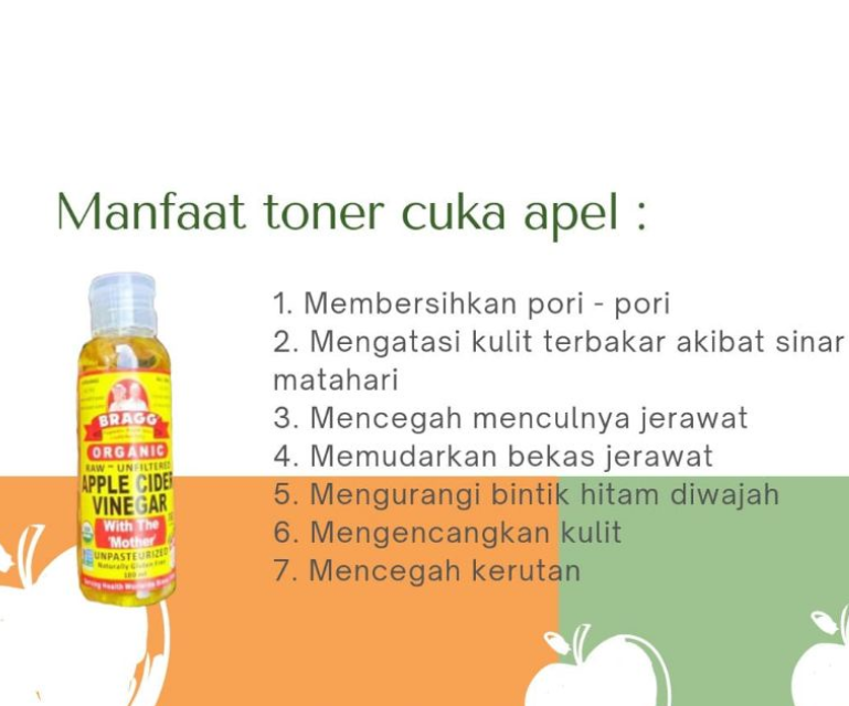 Toner CUKA APEL Wajah 60 ml, Toner Cuka Apel untuk wajah, Toner Cuka