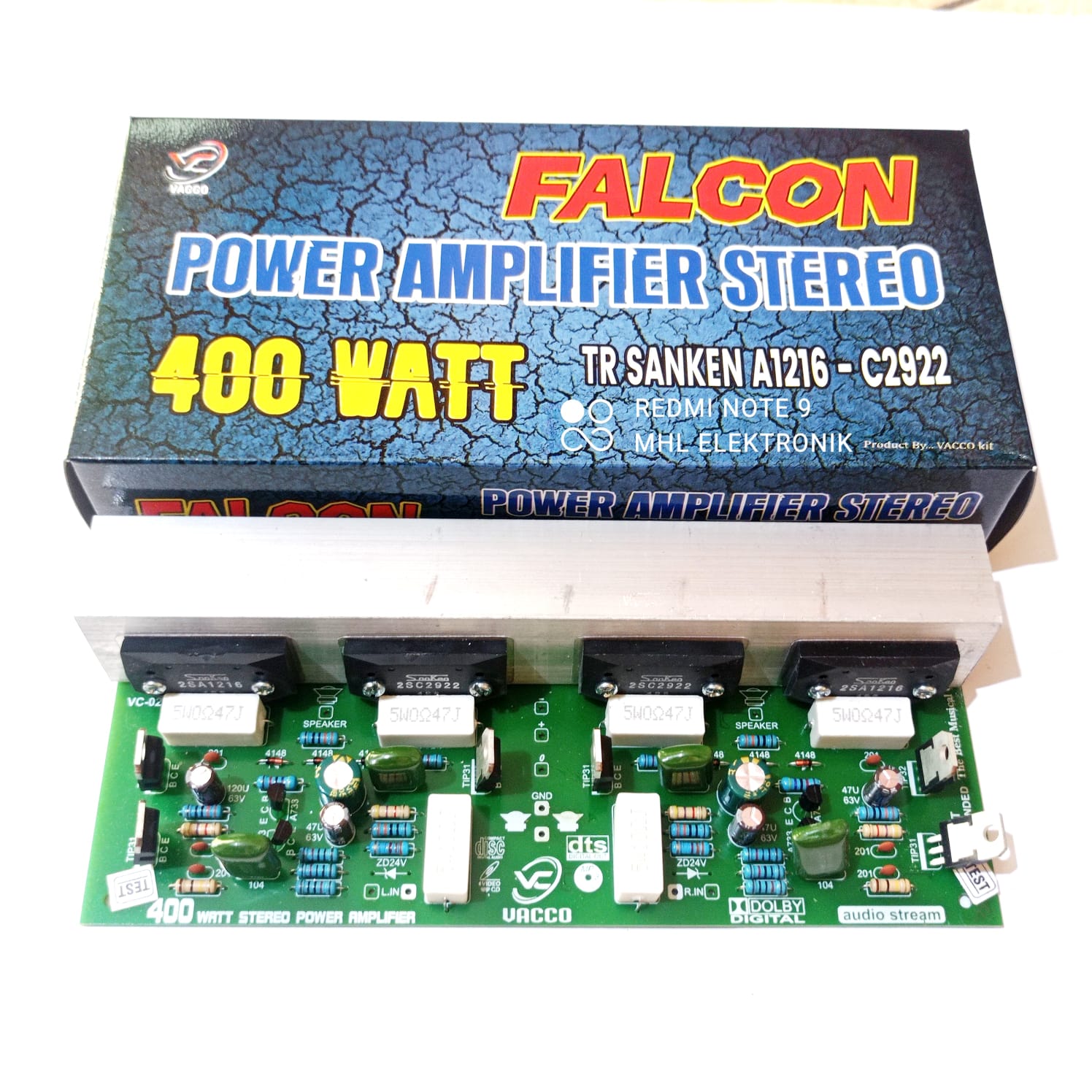 KIT Power Amplifier Stereo 400W Plus Transistor SANKEN FALCON VACCO