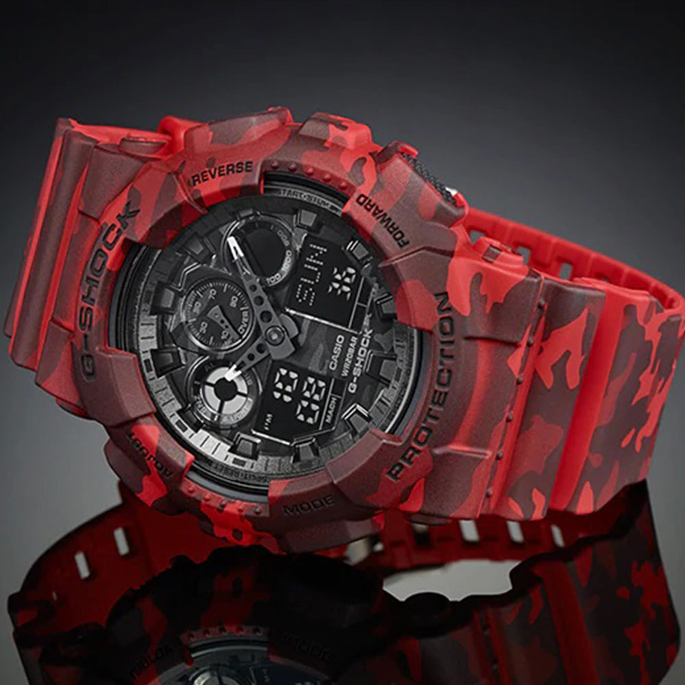 Casio G-Shock Jam Tangan Pria GA-100CM-4ADR Red | Lazada Indonesia