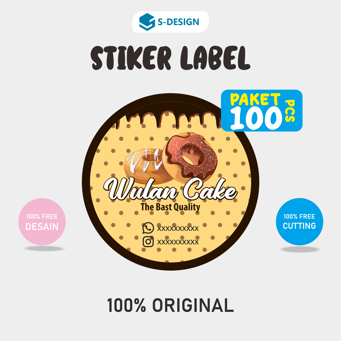 STICKER KUE/STIKER KUE/STIKER KUE LEBARAN/STIKER LEBARAN/STIKER EID ...