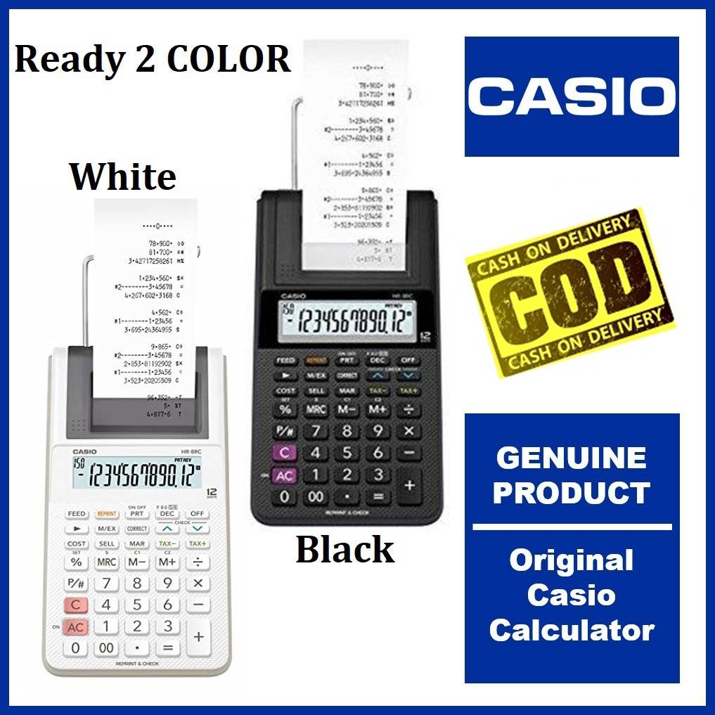 Casio HR 8RC Printing Calculator HR 8 RC Kalkulator Print Struk Kertas