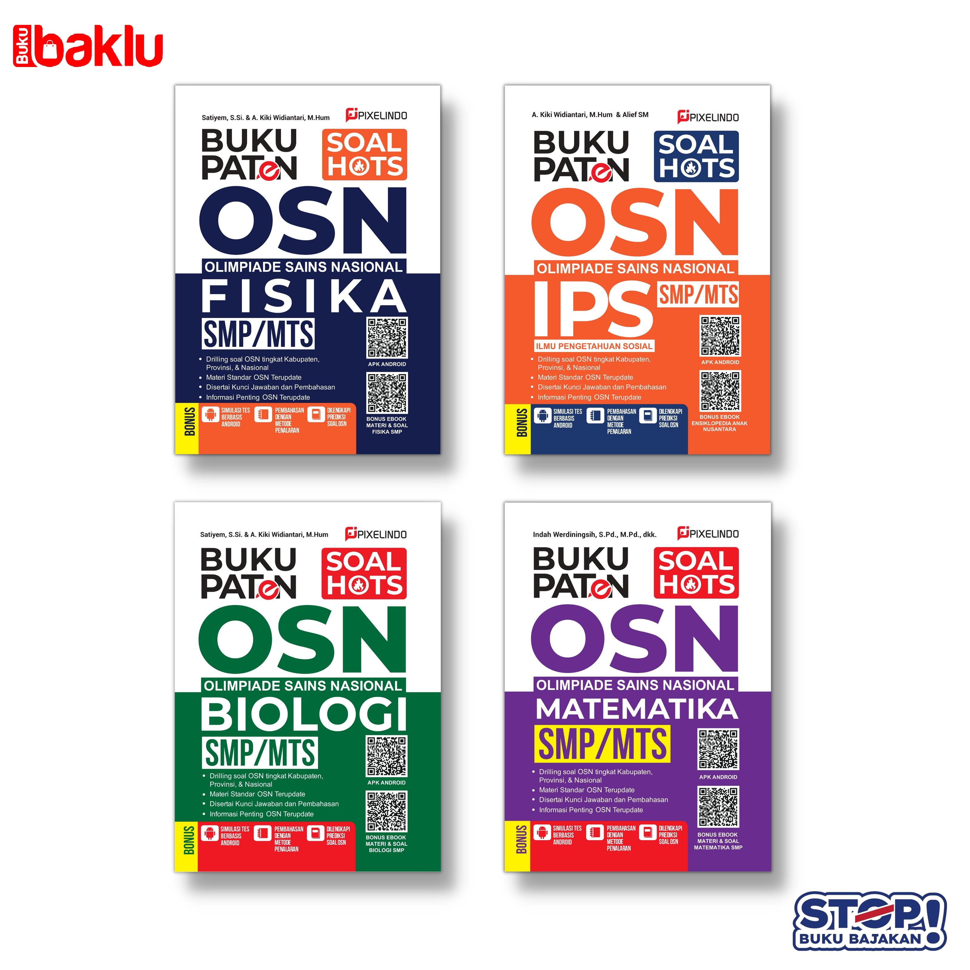 Buku Paten Olimpiade Sains Nasional Smpmts Matematika Fisika Biologi Dan Ips Dengan Prediksi 3273