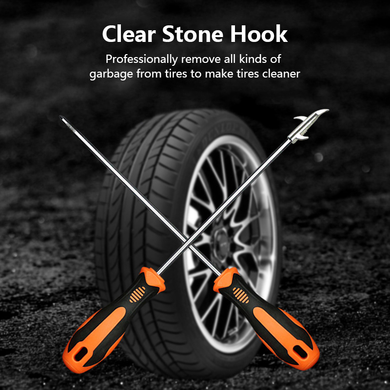 New Đặc Biệt Sản Phẩm Bán Chạy Tại Chỗ Lốp Xe Hơi Đá Remover Khe Bị Hỏng Đá Remover Móc Làm Sạch Lốp Lốp Xe Dụng Cụ Vệ Sinh