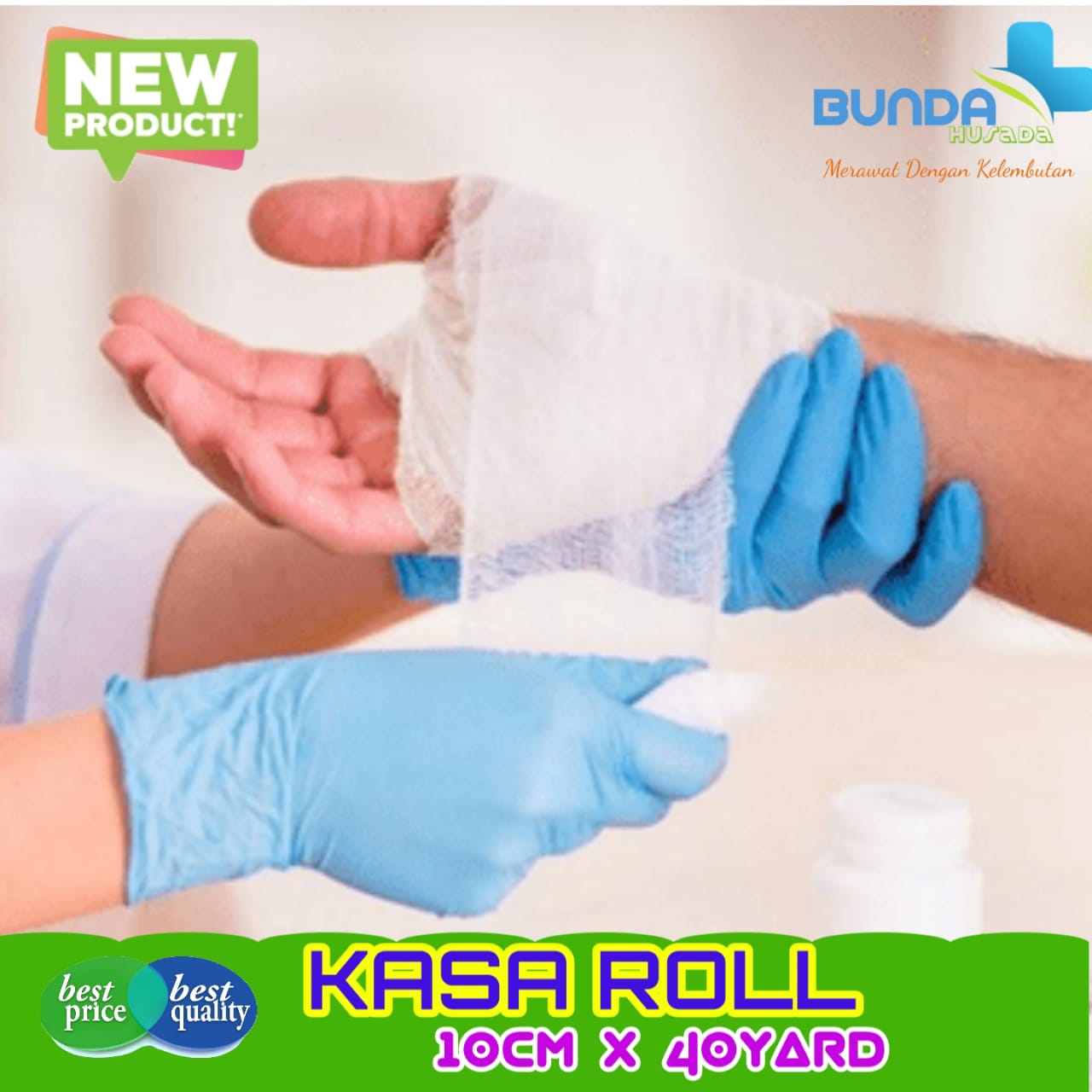 Kasa Gulung Roll Besar Kain Plester Perban Medis Pembalut Luka Patah Tulang Lazada Indonesia