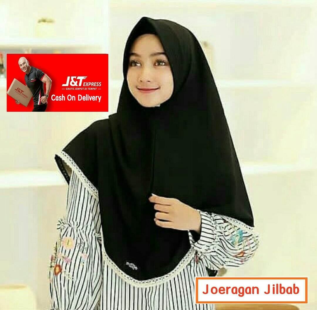 Jilbab Instan Khimar Jersey Pet Renda
