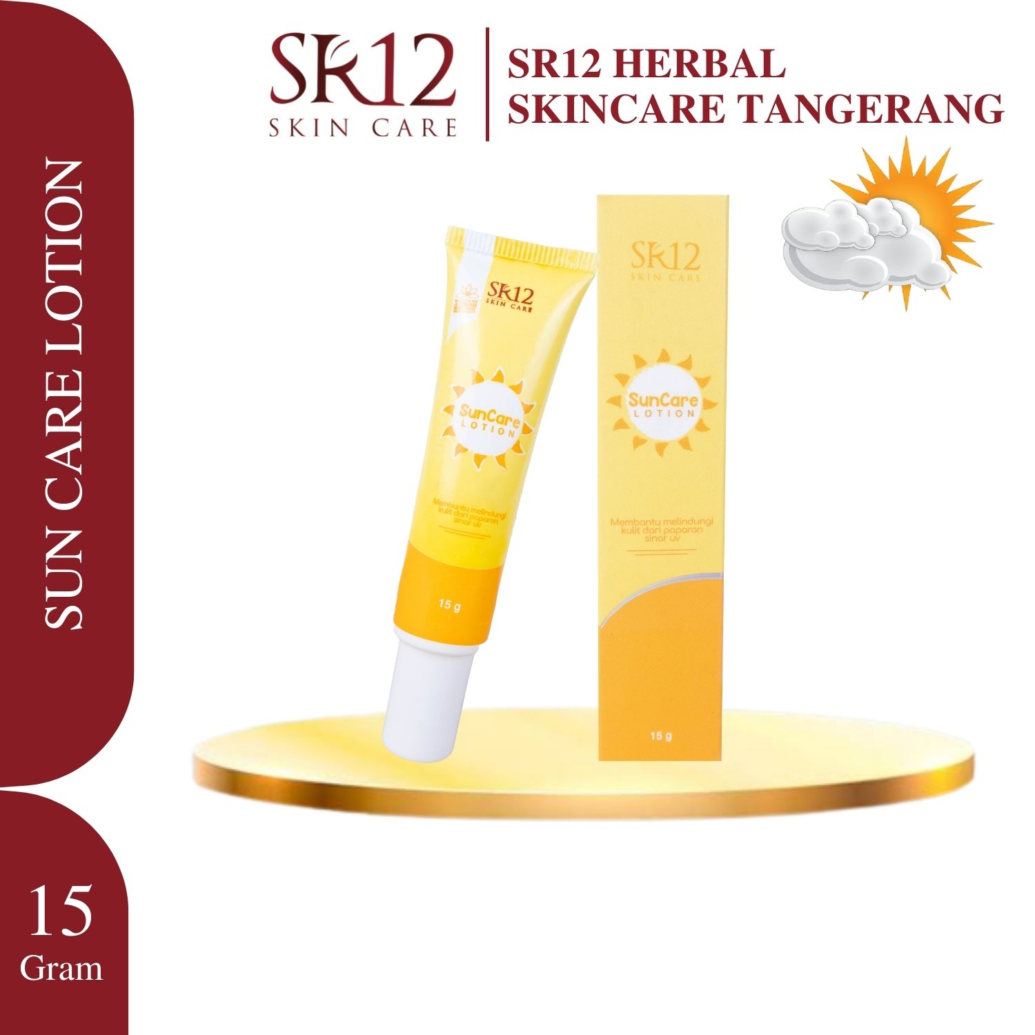 SKINCARE PELEMBAB WAJAH SR12 / SUN CARE SR12 / SUNCARE SR12 PELINDUNG UV / KRIM ANTI BELANG