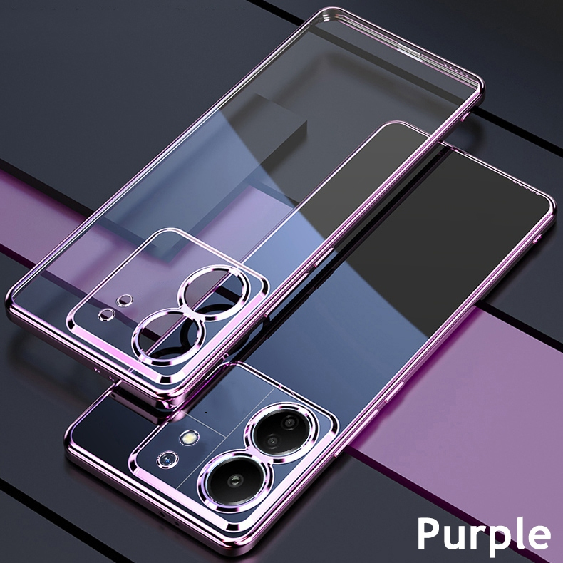 ILING Transparent Case For Xiaomi Redmi 13C 5G/4G/POCO C65, Built-in Screen Protector 360° Full Body Protection Heavy Duty Shockproof Silicone TPU - View #8