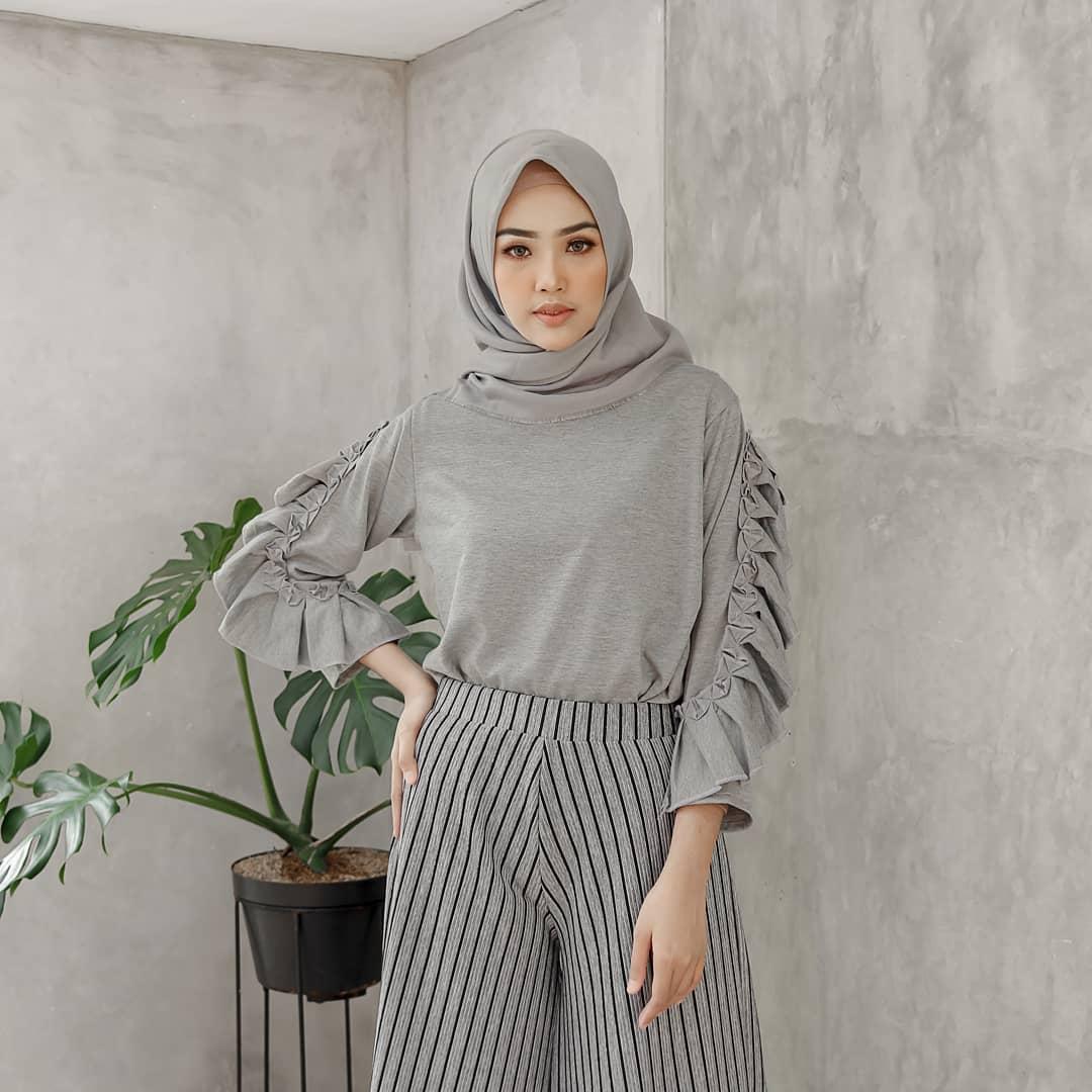 New Sahila Top Babyterry Atasan Baju Wanita Muslim Original Terbaru 2019 Blouse Modern Fashion Remaja Tshirt Cewek Kekinian Pusat Grosir Pakaian Dewasa Bandung Murah Kaos Ootd Hijab Terlaris