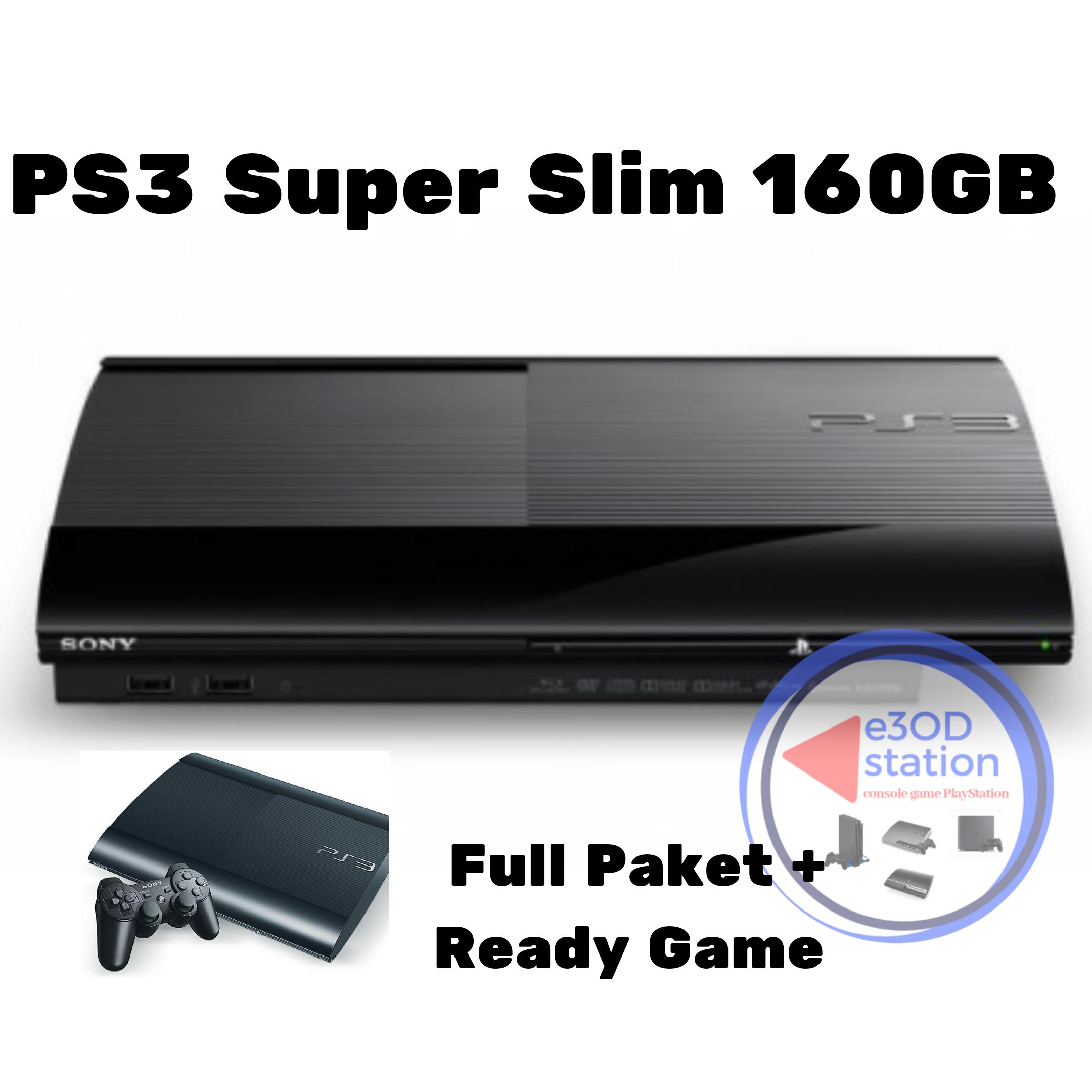 PS3 super slim 160GB Full Paket 2 stik termurah ready games tidak bisa request game