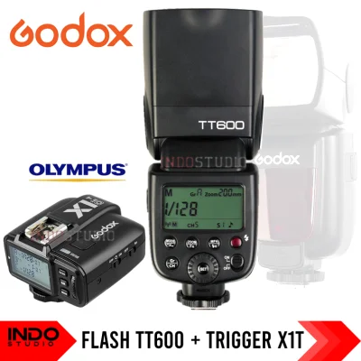 PAKET FLASH GODOX TT600 + X1T WIRELESS TRIGGER FOR OLYMPUS