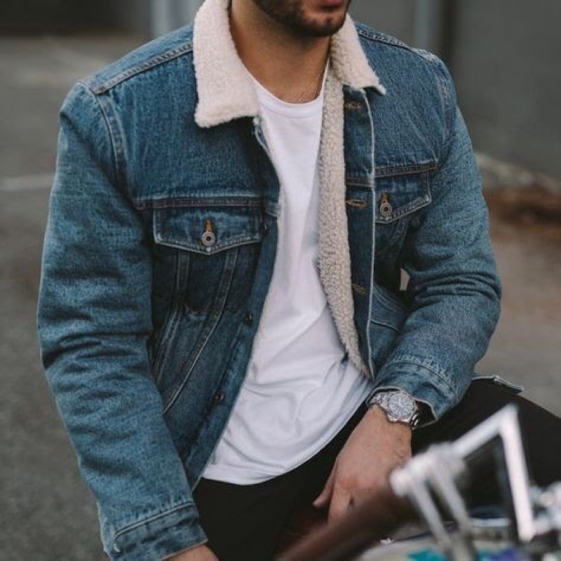 Old Navy Sherpa-Lined Denim Jacket 
