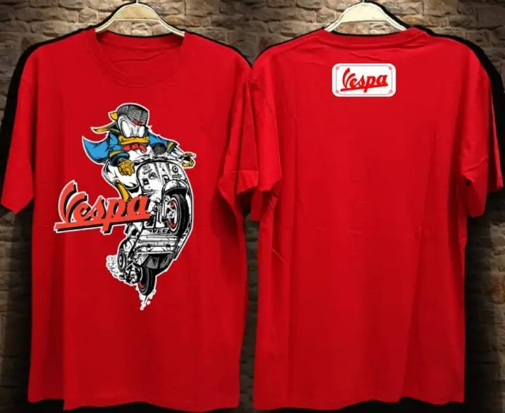 Kaos Distro Original Vespa Kaos Vespa Kaos Scooter Kaos Scooterist Merah Lazada Indonesia