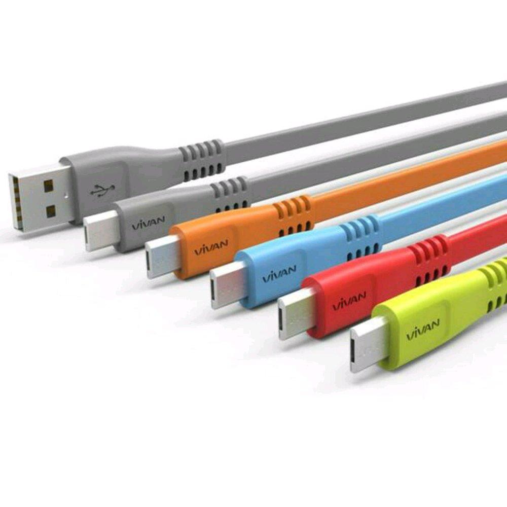 Kabel Data Micro USB Vivan CSM100S 1 Meter 2.1Ampere Fast Charge