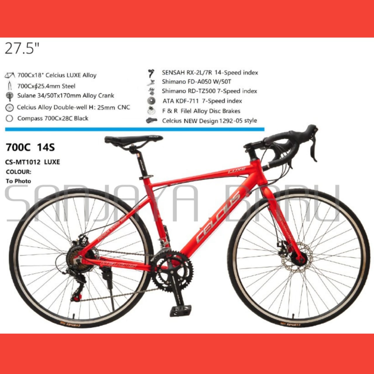 Sepeda Balap Roadbike Celcius Luxe 700c 14 Speed Ukuran 50 Lazada Indonesia