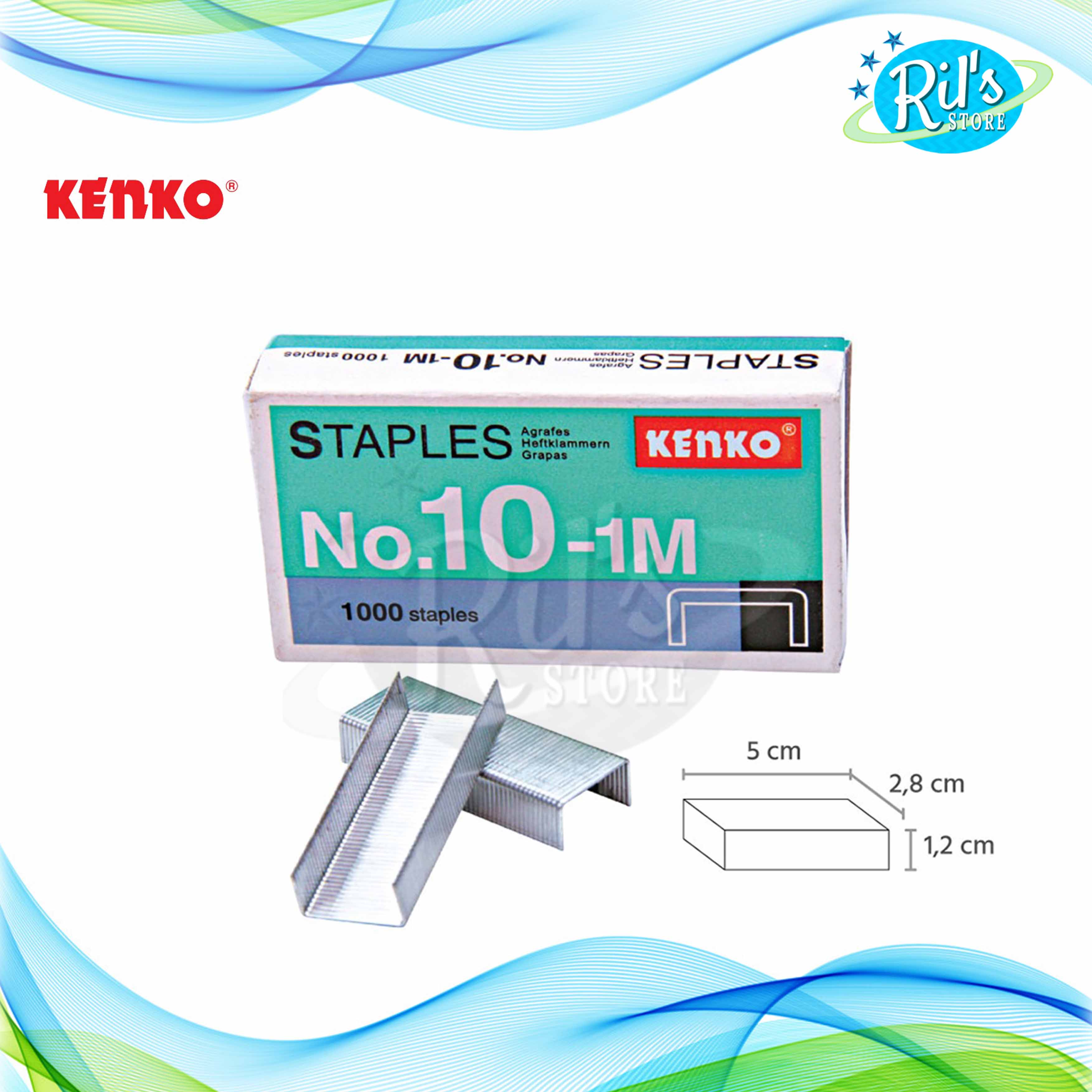 1 Box Besar Isi Staples Kenko Kecil No 10 1m Refill Stapler No 10