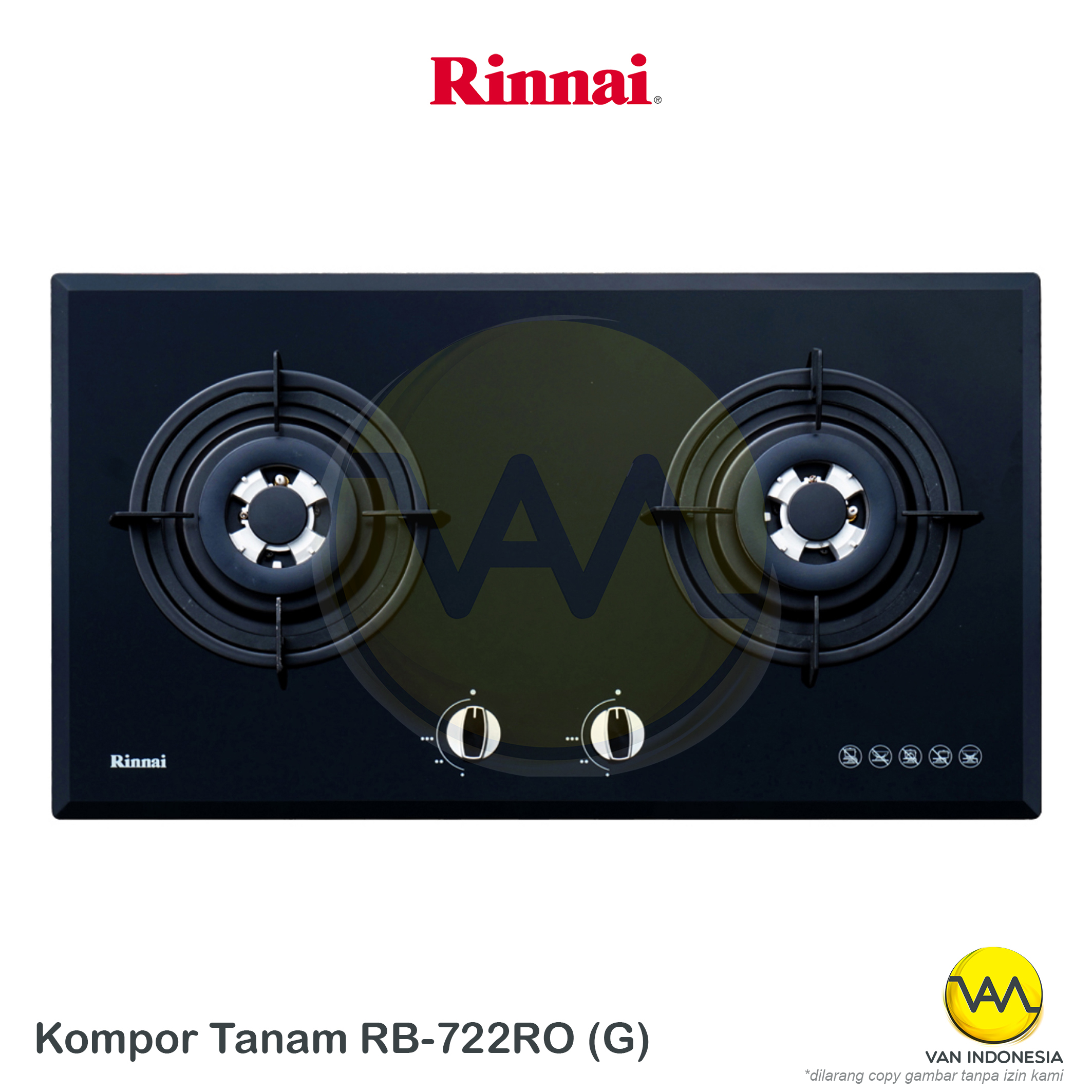 Kompor Gas Tanam 2 Tungku Rinnai RB 722 RO (G) | Lazada Indonesia