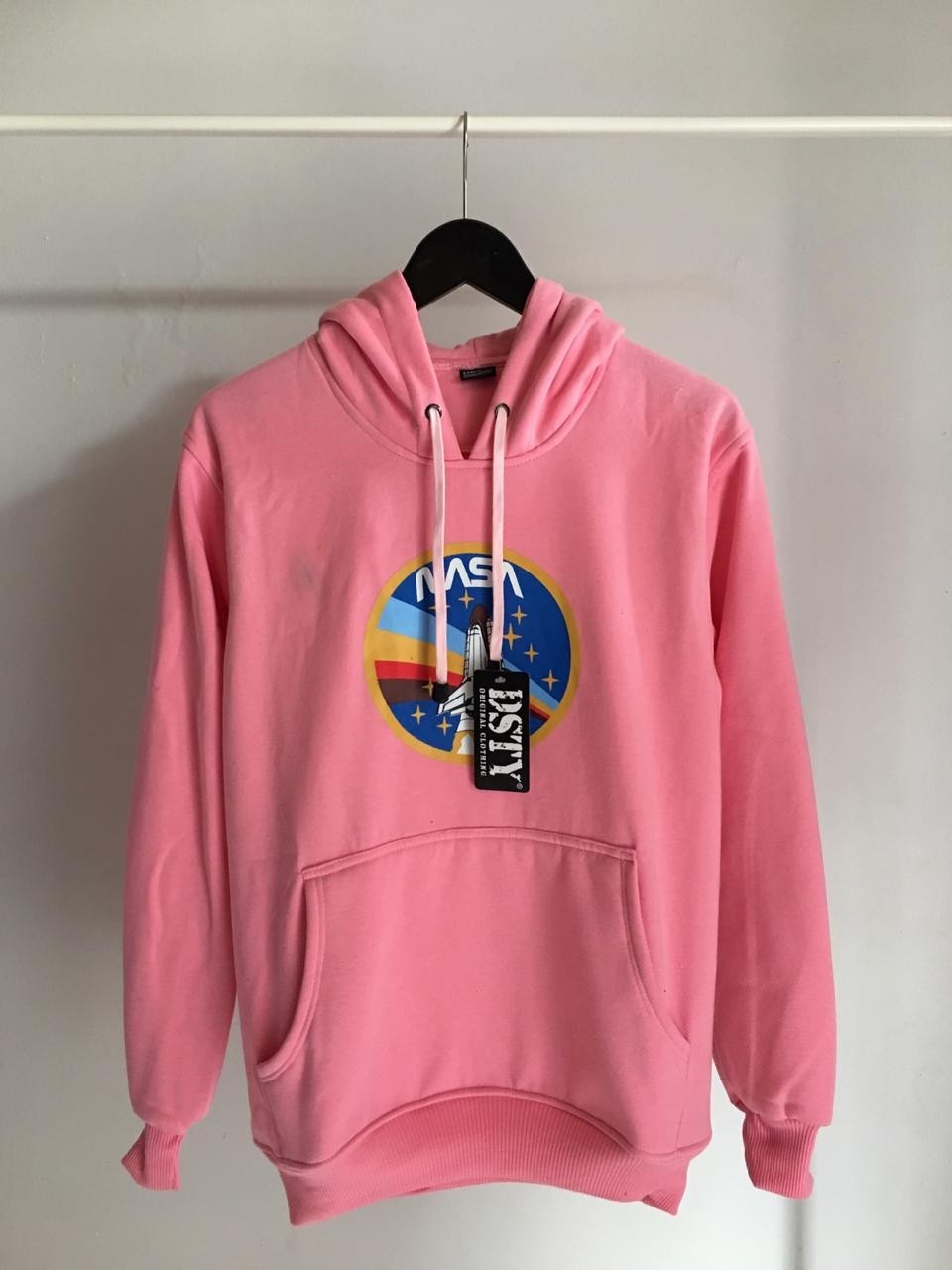 nasa hoodie pink