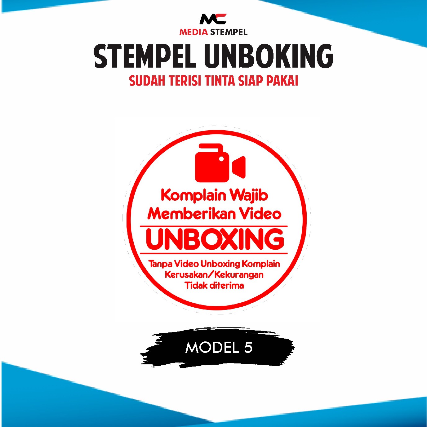 Stempel Otomatis Unboxsing Fragile Lazada Indonesia