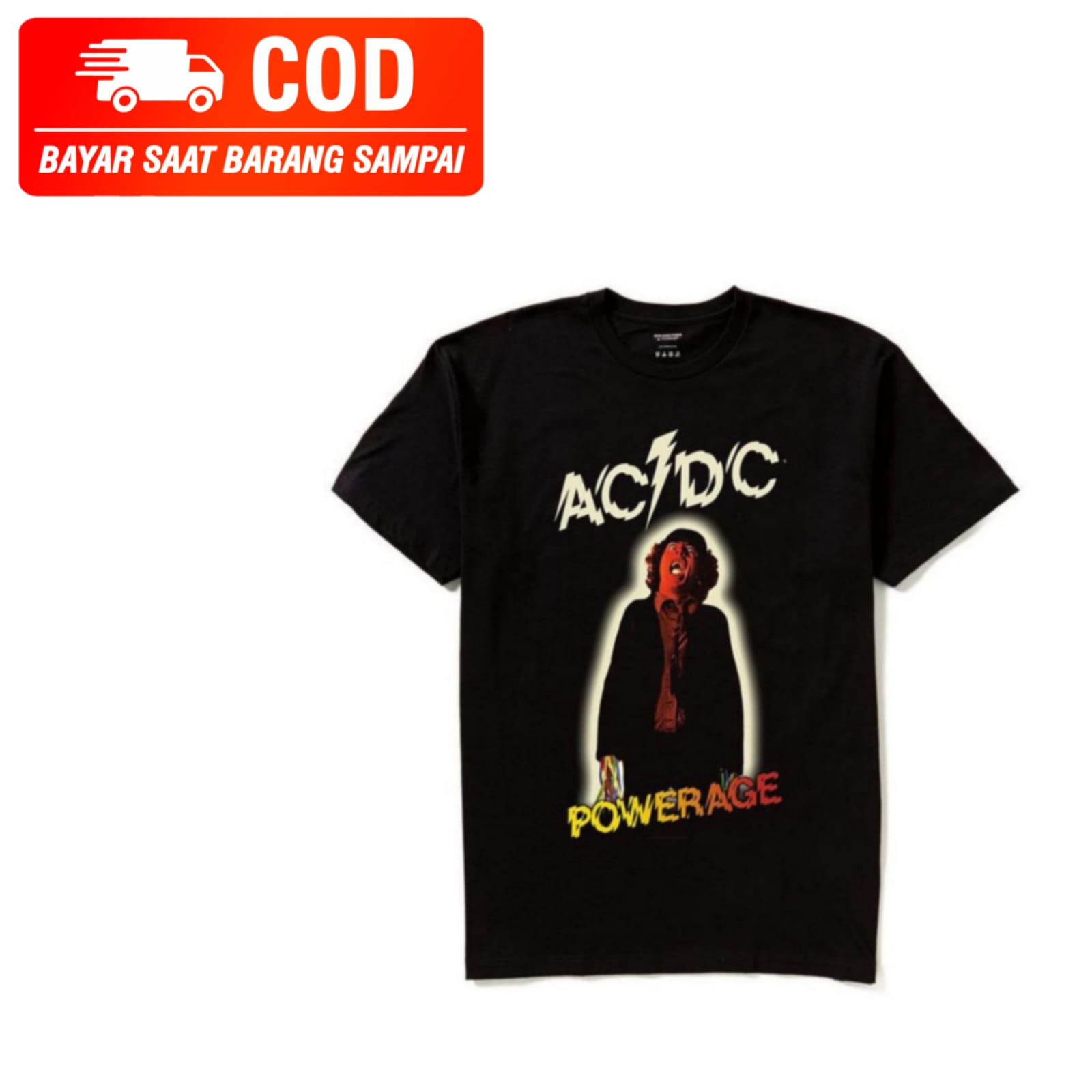 kaos baju band AC/DC logo POWERAGE 