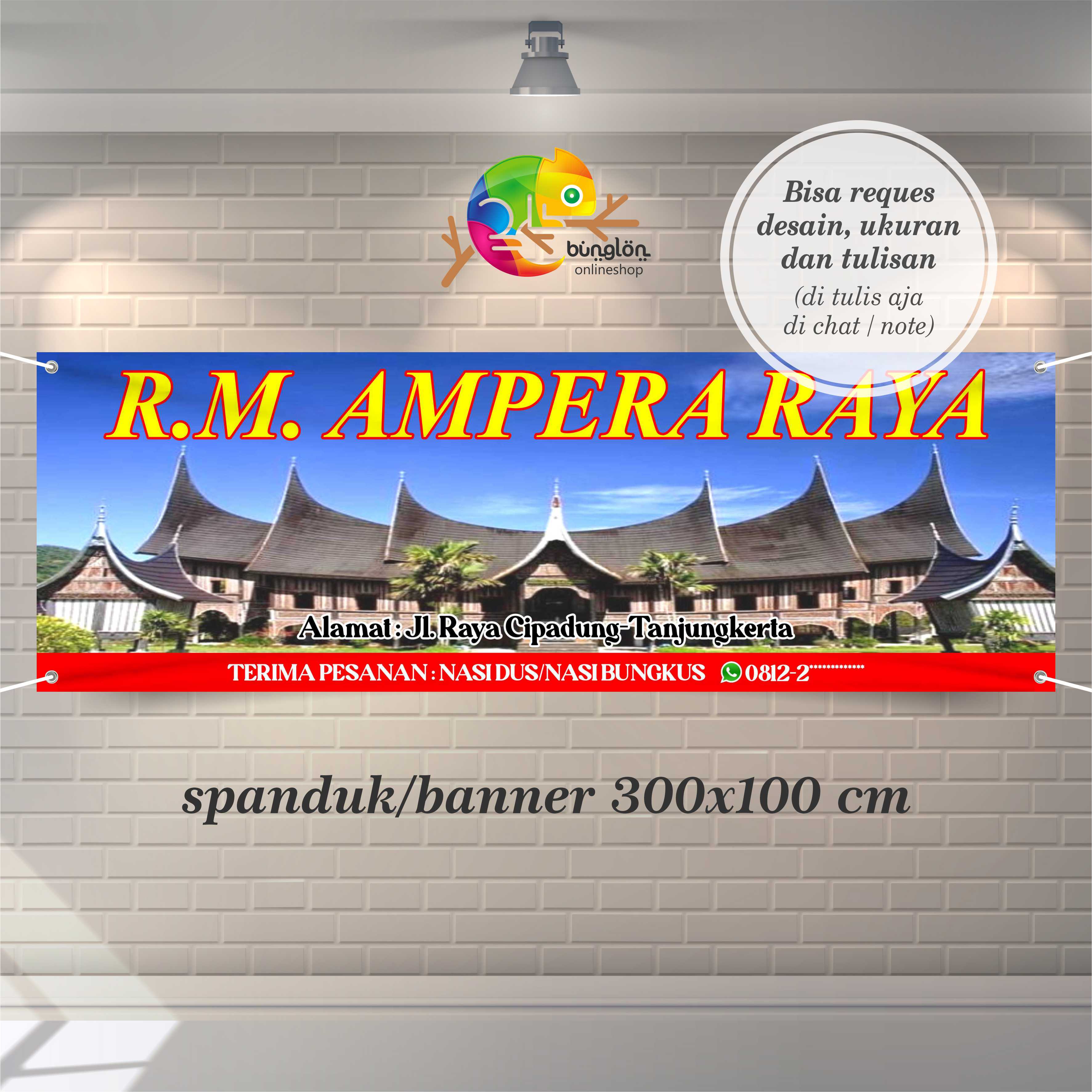 300x100 Spanduk Banner Rumah Makan Ampera, RM Padang | Lazada Indonesia