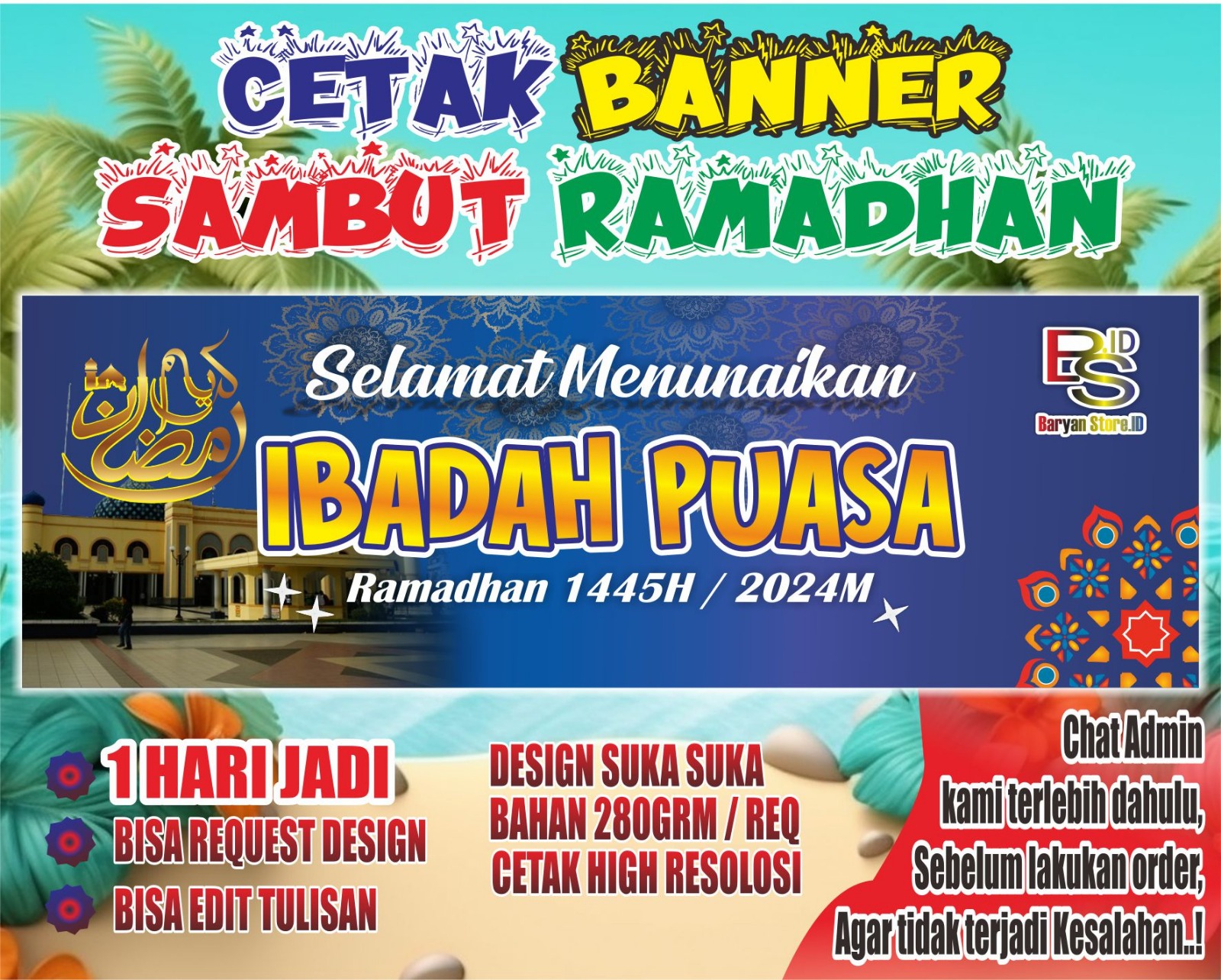 Cetak Banner Spanduk Ramadhan, Selamat Ibdah puasa /Bukber-Free Design ...