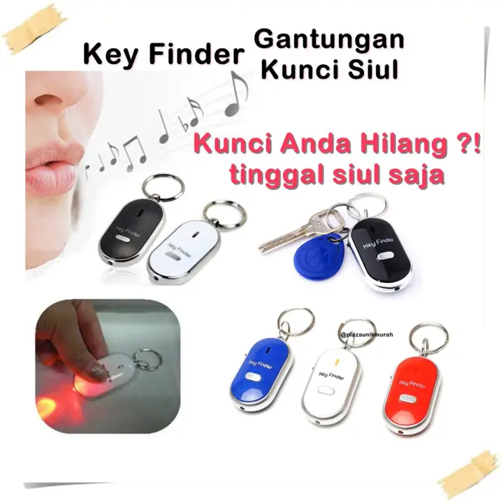 gantungan kunci sensor siul dengan lampu led key finder membantu bagi yang sering lupa menaruh kunci