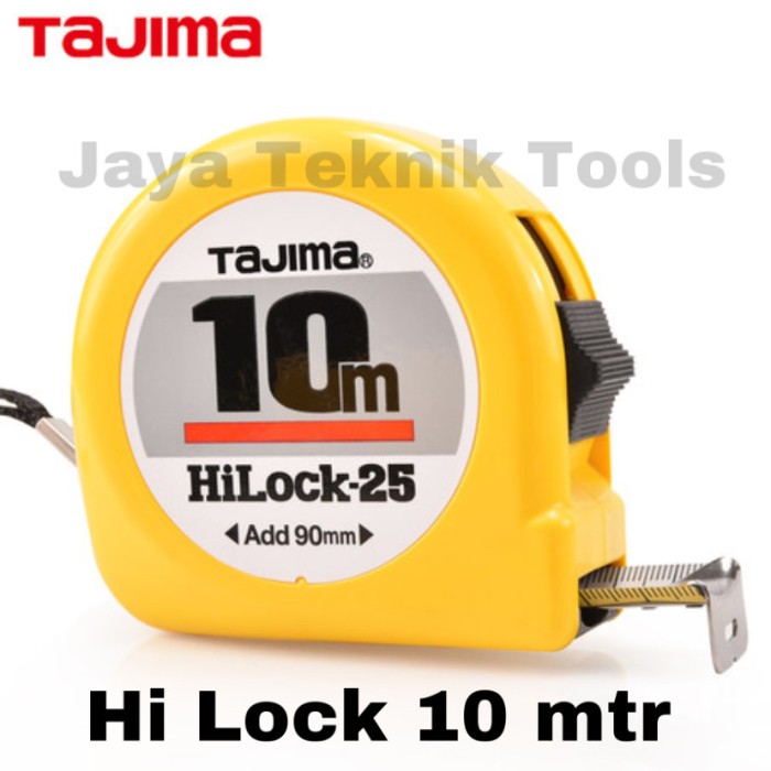 Meteran Tajima 10 meter Hi Lock Kuning Measuring Tape Japan Murah
