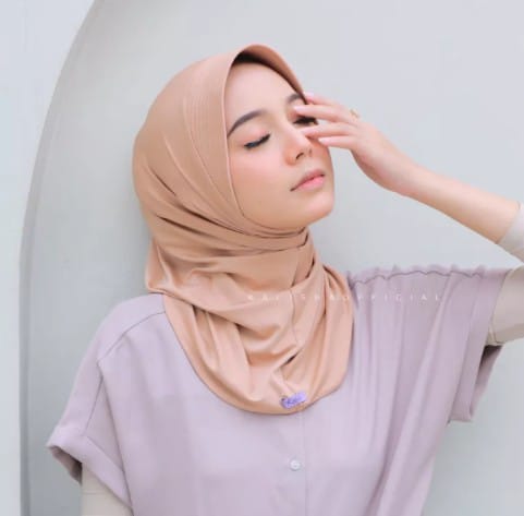 Jilbab Khimar Pinguin Jersey - Bergo hamidah Instan Simpel - Kerudung