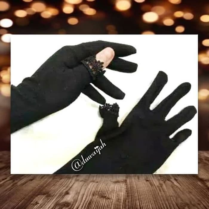 Sarung Tangan Muslimah Lubang Hitam Lazada Indonesia