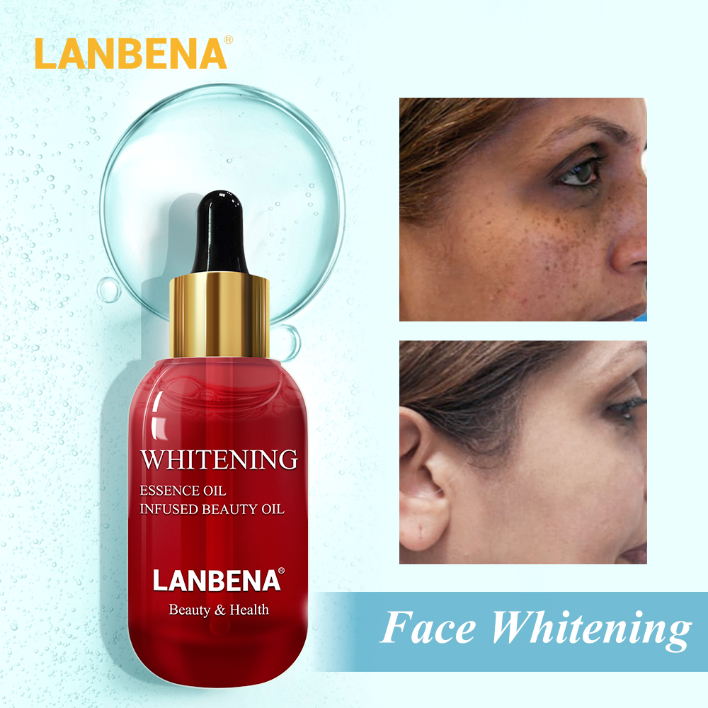 LANBENA Whitening Essential Oil Vitamin C Skin Serum Face Cream Remover Speckle Fade Dark Spots Nourishing Firming Anti-Aging