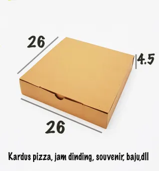 Kardus Pizza Polos 26x26x4 5 Karton Box Packing Dus Coklat Kraft Murah Dus Baju Gift Box Lazada Indonesia