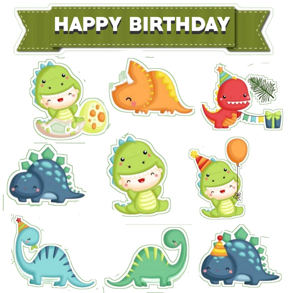 TOPPER CAKE ULANG TAHUN / HIASAN KUE DINO PADUDU SHOP | Lazada Indonesia
