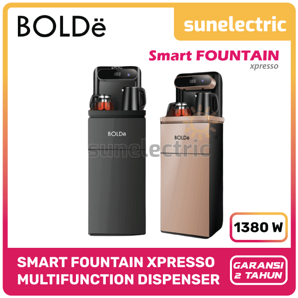 BOLDE Smart Fountain XPRESSO Water Dispenser Galon Bawah + Tea / Coffee