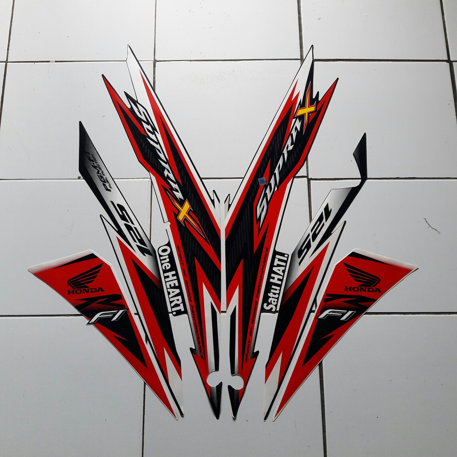 Striping Motor Stiker Honda Supra X 125 Fi 2014 Putih Lazada Indonesia
