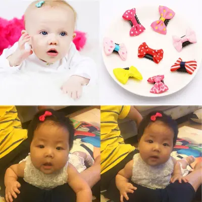 ULCER 5PCS Safety Hair Accessories Girl's Fashion Infant Bow Mini Hair Clip Baby Hairpin Headwear