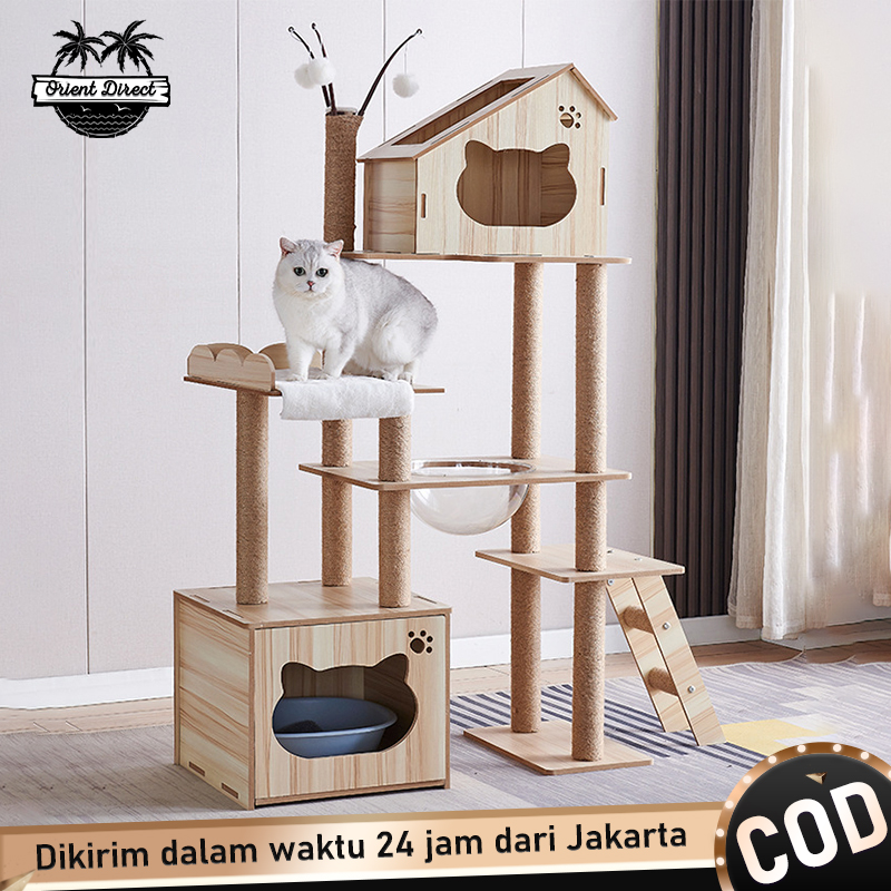 Cat Scratcher Tree Untuk Beberapa Kucing Semua Dalam Satu Menara