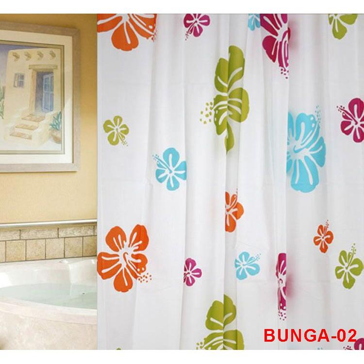 Promo TGB Shower Curtain Gorden Tirai Gorden Kamar Mandi Anti Air