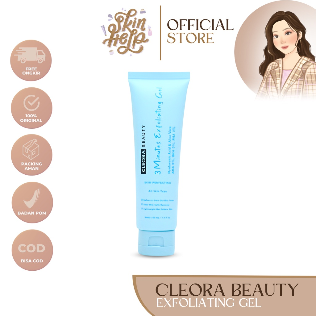 READY!! CLEORA EXFOLIATING GEL BPOM 3 MINUTES EXFOLIATING GEL PEELING
