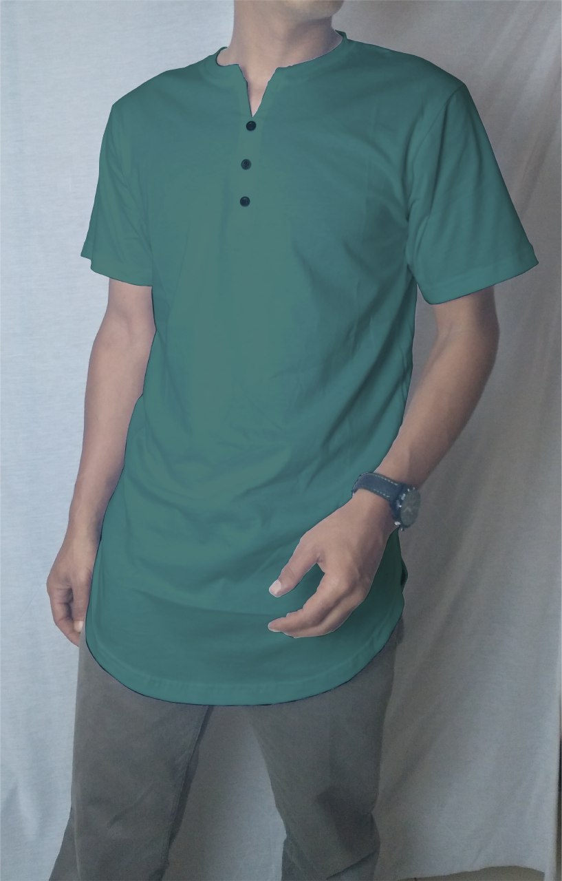 ZAVIR ABU TUA SERIES ORIGINAL BY KATSAE - kaos Koko polos Kurta pakistan  pria Dewasa Kerah v neck nek longline